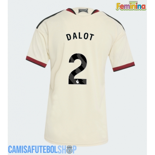 Camisa de time de futebol Manchester United Diogo Dalot #2 Replicas 3º Equipamento Feminina 2026-27 Manga Curta